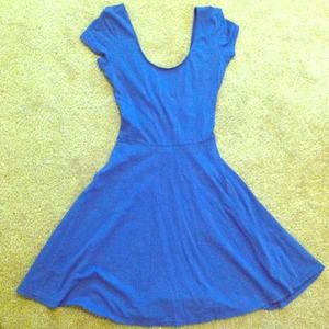 Blue cross back dress