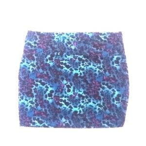 Multicolored leopard mini skirt.