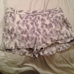 Loft print linen shorts