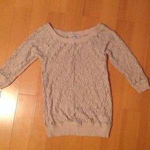 Sheer Lace Cream Colored Top