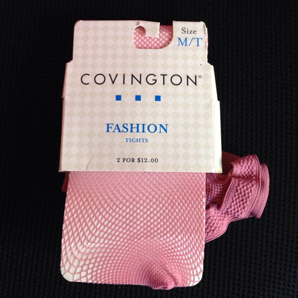 Fishnet pink mauve tights