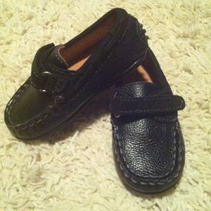 Venettini Baby Boy Black Genuine Leather Loafers