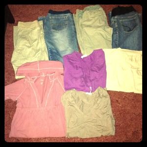 Maternity Clothes bundle lot 8 items 4 outfits
