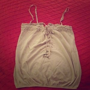 American Eagle lavender crochet tank