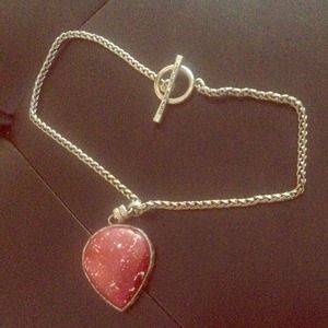 Stone heart necklace