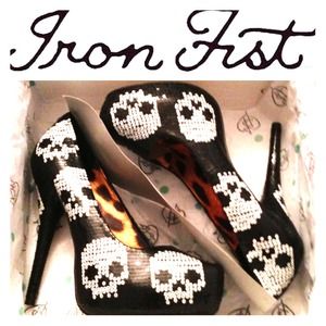 Last Pair🎉 Iron Fist Digi Skull Platform Heel NWT