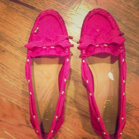 Hot pink authentic coach shoe