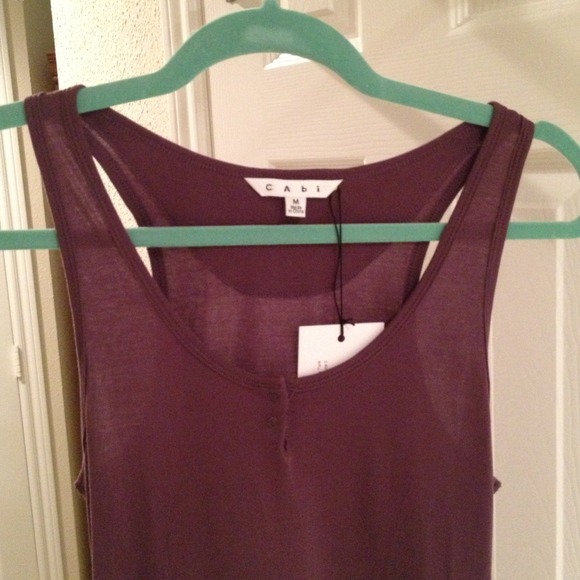 ❌❌SOLD - CAbi Henley Tank NWT- grape ice