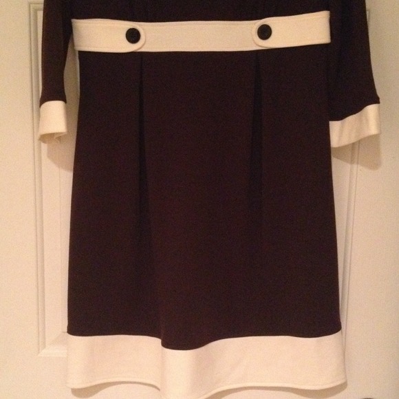 Brown/cream dress for women - Picture 2 of 3