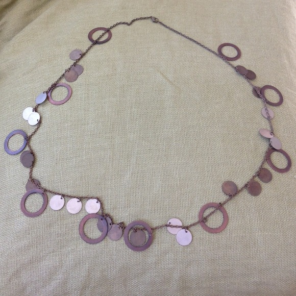 Brown Necklace w/ Circle Embellishments
