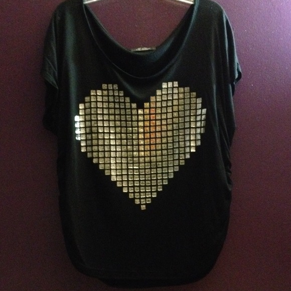 Black loose fitting top