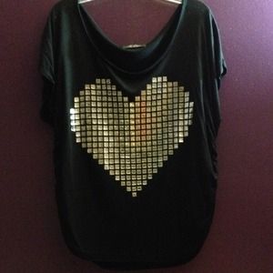 Black loose fitting top