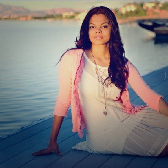 Cream dress with lace details
