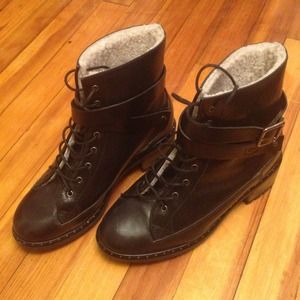 UGG black combat boots.
