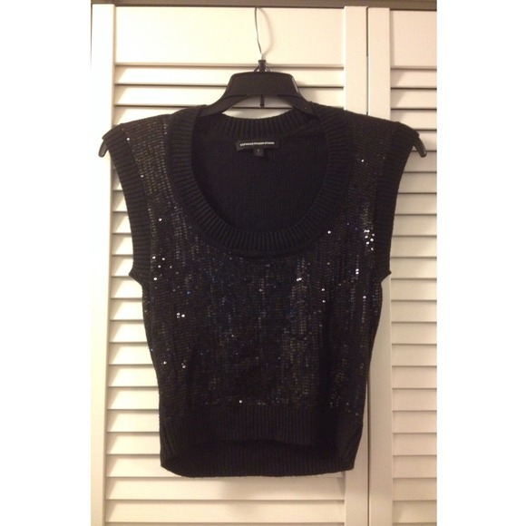 Sequin Cropped Sweater