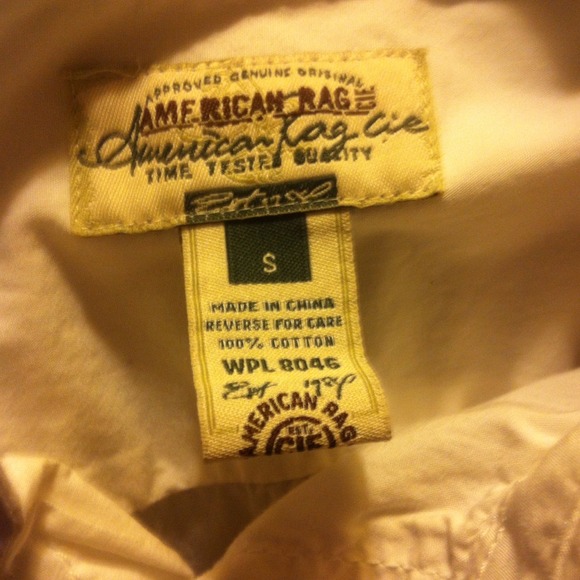 American rag mens white dress top! - Picture 2 of 4