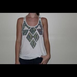 Delia's Tribal Racor Back Tank Top