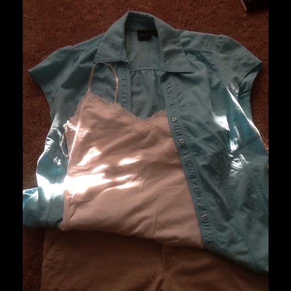 Sonoma baby blue short sleeve top