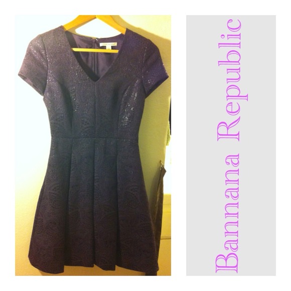 Banana Republic Jacquard Flare dress
