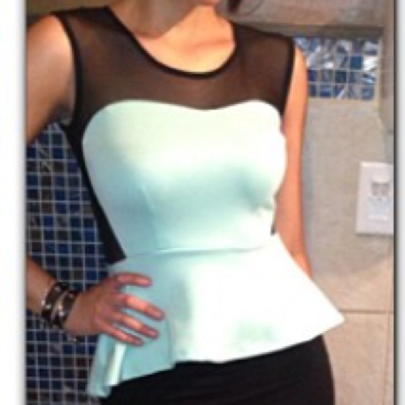 black and mint green dressy shirt