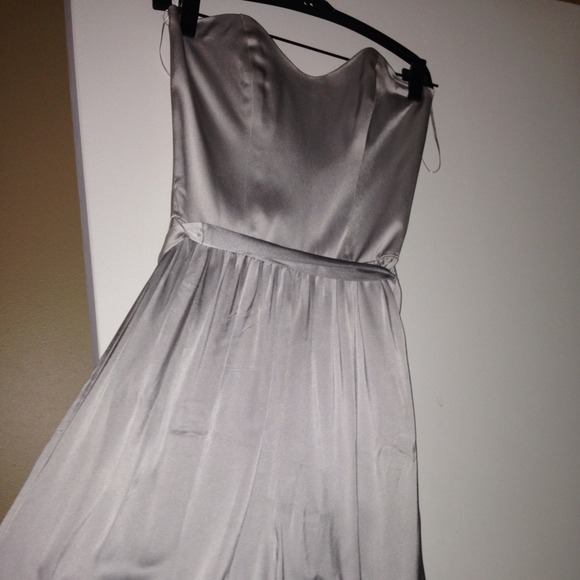 Top Shot gray silk jumpsuit