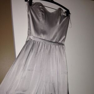 Top Shot gray silk jumpsuit
