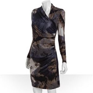 Donna Morgan Assymetrical long sleeved dress - sm