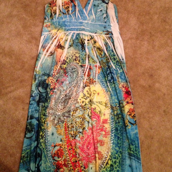 Size Medium tank dress.... with colorful crystals.