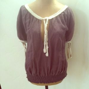 REDUCED 'Free People'  Key-Hole Peasant Top