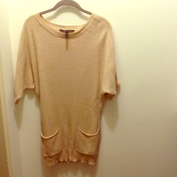 BCBG Beige Sweater Dress