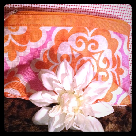 Cute floral Clinique makeup bag
