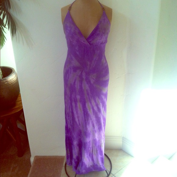 Purple Tie-Dye Sun Dress