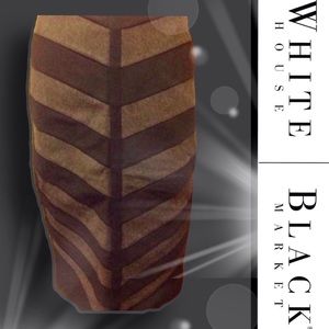 🆕White House Black Market Chevron Body Con Skirt