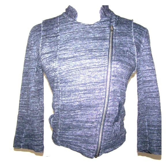 Gray Moto Anthropologie Sweater