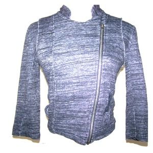 Gray Moto Anthropologie Sweater