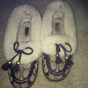 Coach moccasin slippers