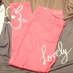 ⛔️sold⛔️ Coral skinny jeans Lauren Conrad size 12