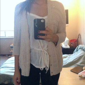 beige cardigan