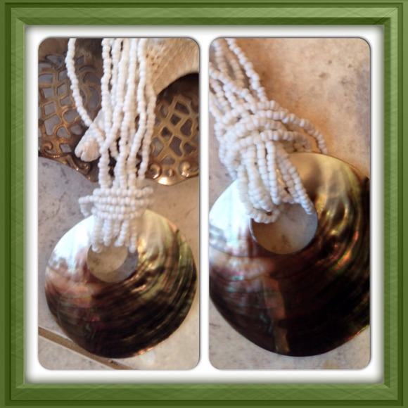 Shell and bead necklace