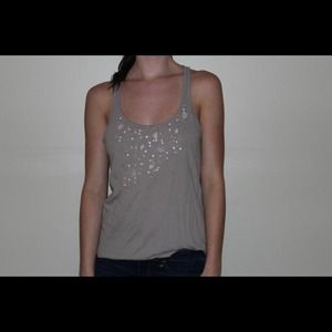 Grey Hollister Racer Back Tank Top