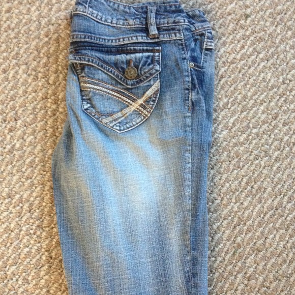Blue stone wash jeans
