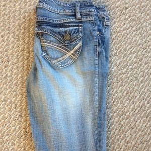 Blue stone wash jeans