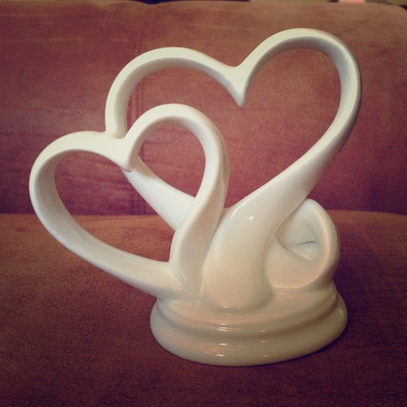 Two hearts cake topper