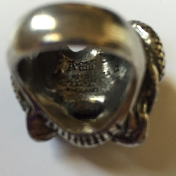️SOLD❗️Snakes & Skulls Alchemy Ring Q fits 8 - Picture 4 of 4