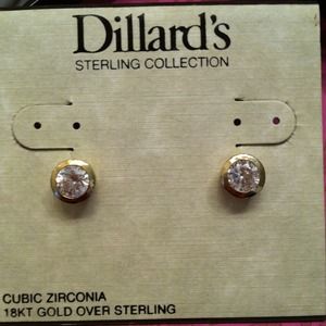 Genuine 18kt gold over sterling silver and cubic Z