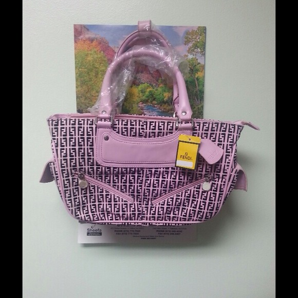 Fendi pink hand bag
