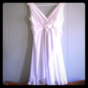 Knee length White Dress