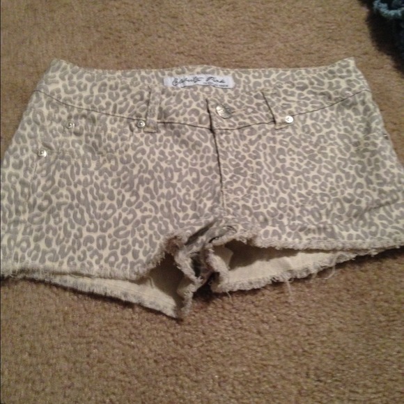 Celebrity pink cheetah shorts.
