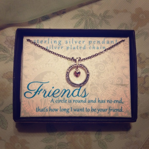 New in box! Silver friendship necklace!