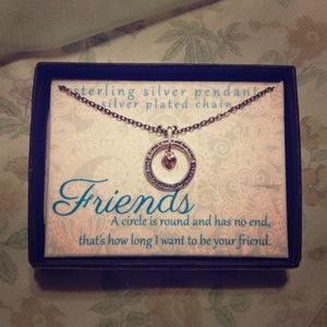 New in box! Silver friendship necklace!